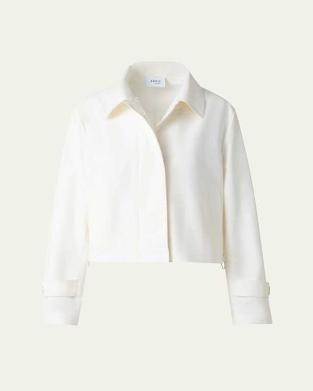 Boxy Water Resistant Cotton-Blend Jacket